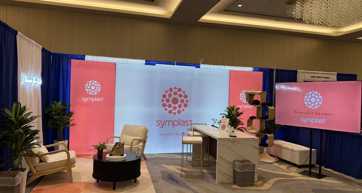 The Symplast booth at the 2026 Texas Society of Plastic Surgeons Annual Meeting in Houston